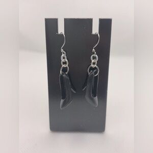 Handmade Barbiecore/Barbie black classic high heel earrings